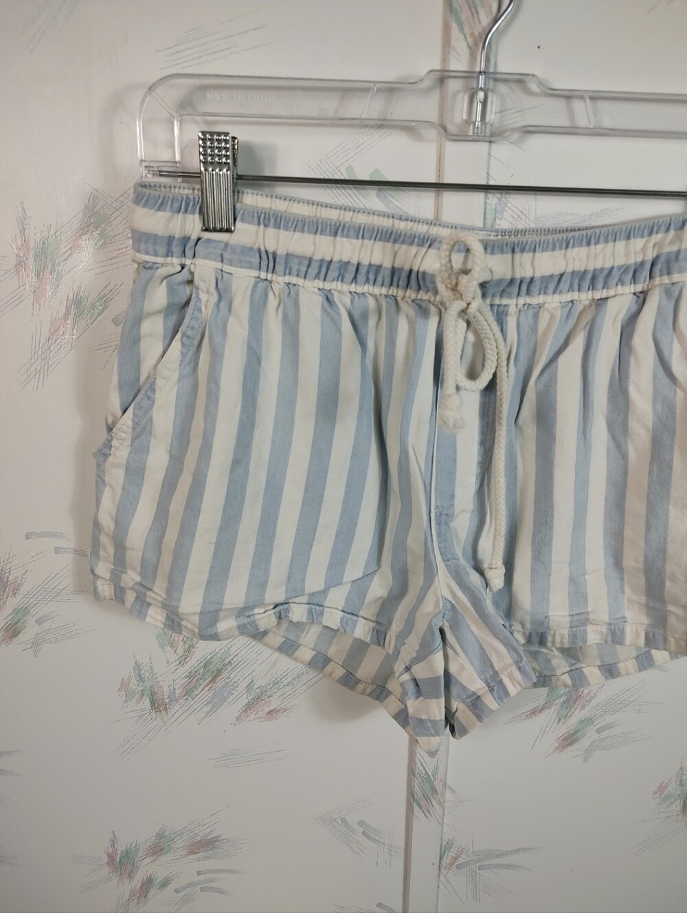 Aerie Blue Striped Shorts Small - Picture 2 of 10